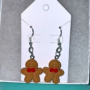Handmade gingerbread people earrings!
